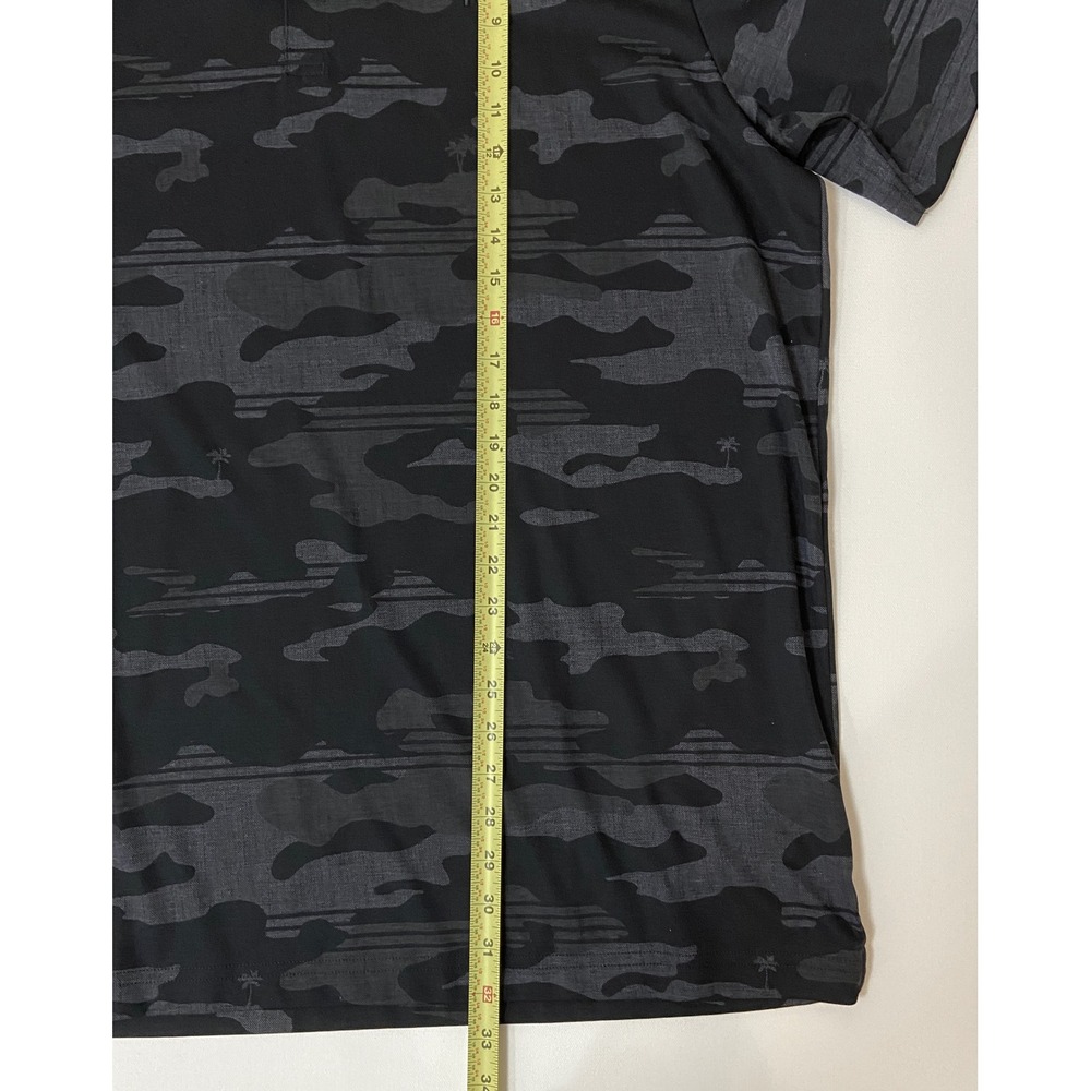 Travis Mathew Polo Golf Shirt Mens XXXL Black Gray Camo Print Beachside Stealth - Picture 8 of 8